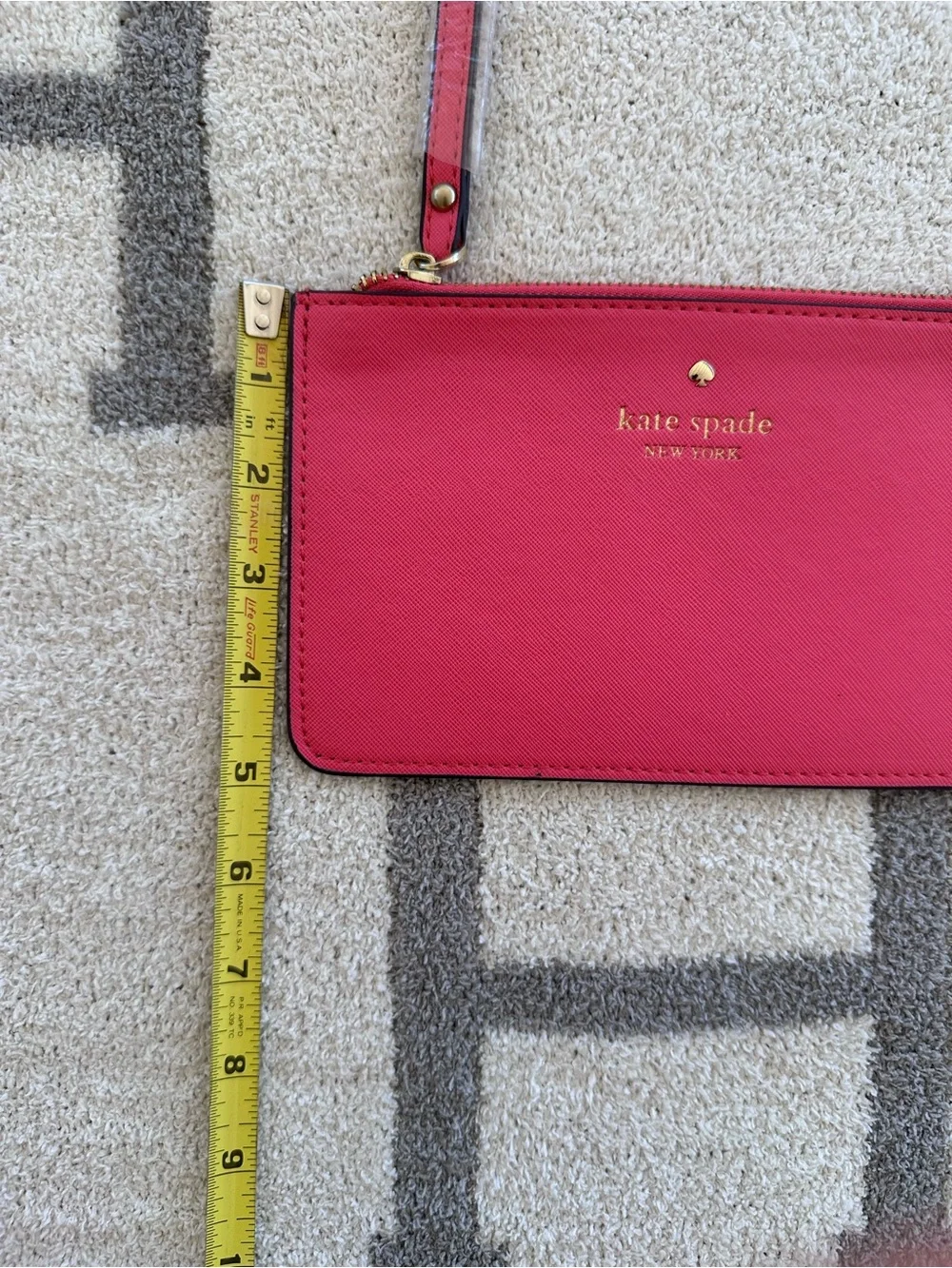 kate spade Pink-Red Saffiano Wristlet Clutch